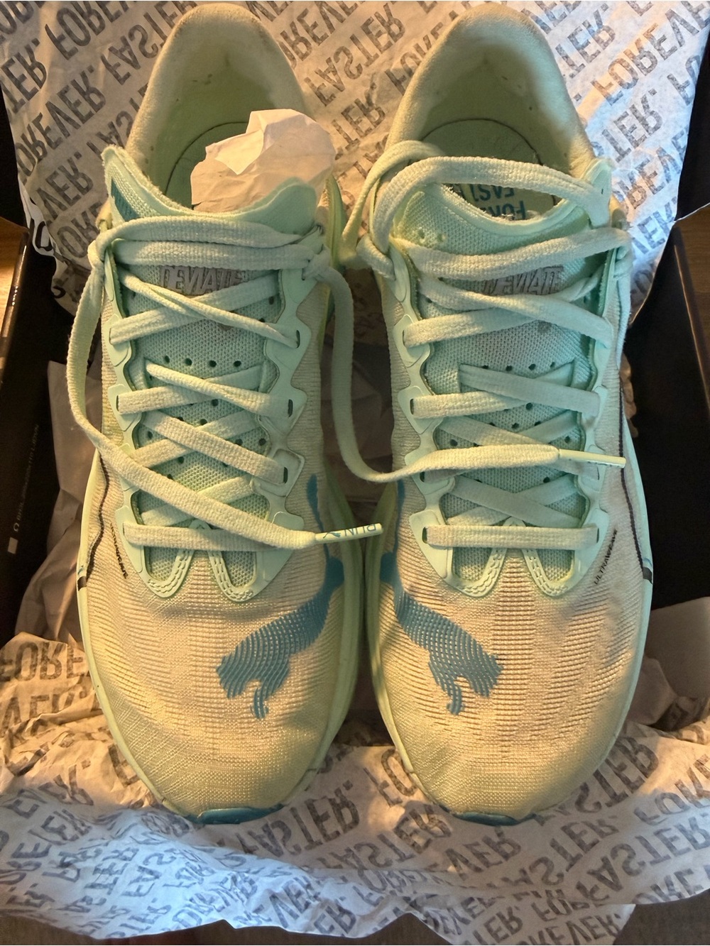 Puma Nitro Elite 3 Mint with Blue - Size 7.5